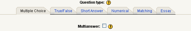 Question tabs in Moodle 1.6