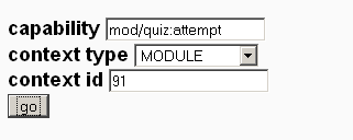 sample input when investigating a quiz attempt