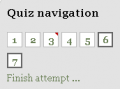 Quiz navigation block, see flagged question