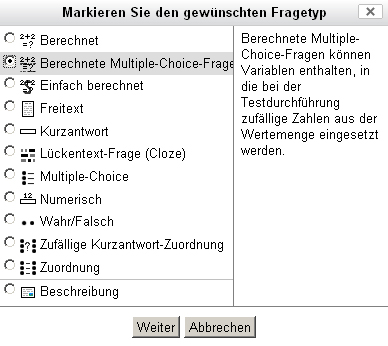 Berechnete Multiple-Choice-Fragen – MoodleDocs