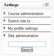 Course settings block