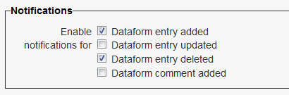 Dataform notification settings