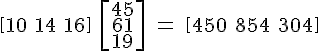 A multiplication matrix