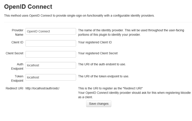 OpenID Connect Settings