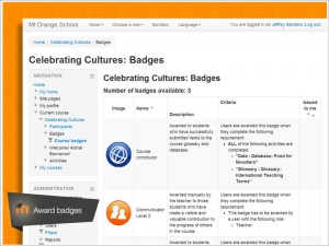 Integrated Badges Fully compatible with Mozilla Open Badges, motivate learners and reward participation and achievement with customised Badges. Badges
