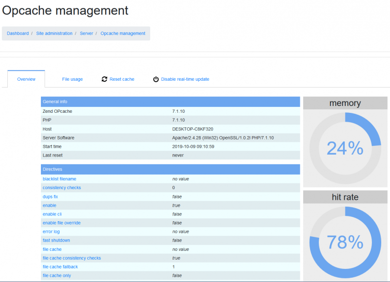 Opcache management status.png