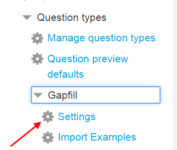 Gapfill Admin with Clean theme