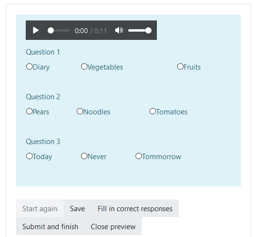 File:CLOZE question with 1 audio and 3 sub-questions.png
