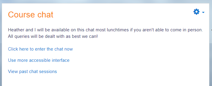 Using Chat Moodledocs