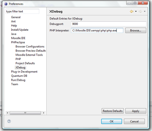 File:Window Preference PHPeclipse XDebug Interpreter.jpg