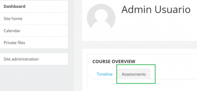 We have replaced 'Courses' with 'Assessments'