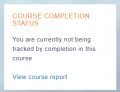 Course completion status block, teacher view