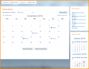 Calendario multifunzione Aiuta a tenere traccia del calendario accademico o aziendale, permettendo di annotare scadenze, riunioni ed eventi privati. Calendario