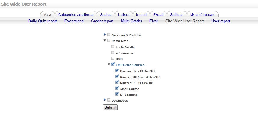 Site wide user report - Course selector.jpg
