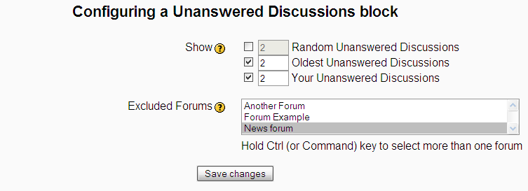 Unanswered Discussions configuration
