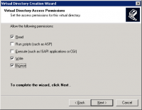 Specifying directory permissions