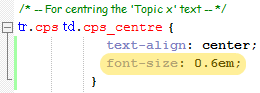 Changing the css