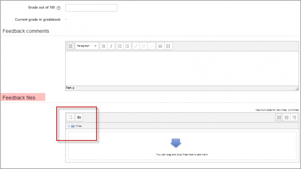moodle assignment submission comments