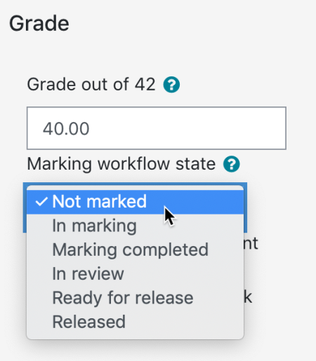 moodle assignment marking workflow