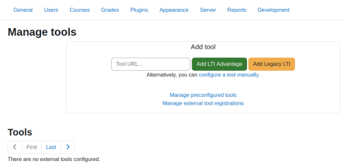 Add External LTI Tool to Moodle 4.3 as admin