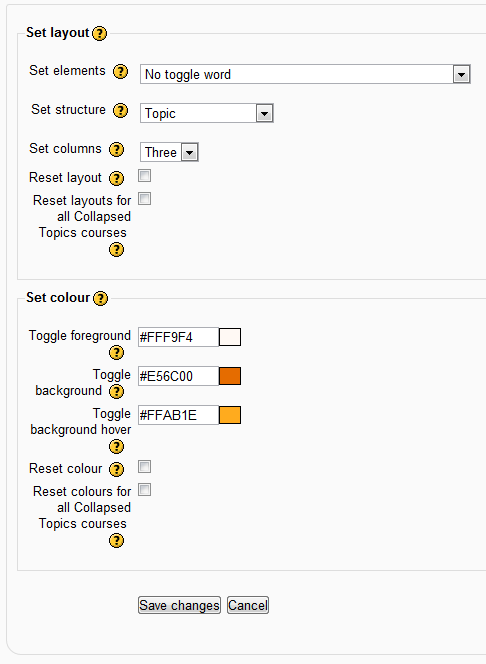 Settings Form