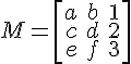A matrix