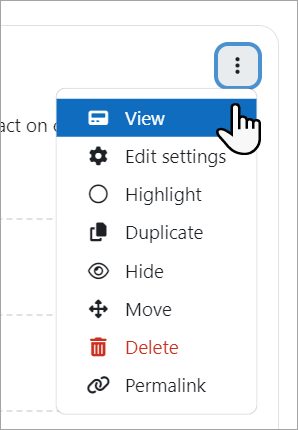 View a single section when edit mode enabled