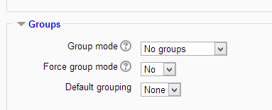 Configuraciones expandidas para grupo