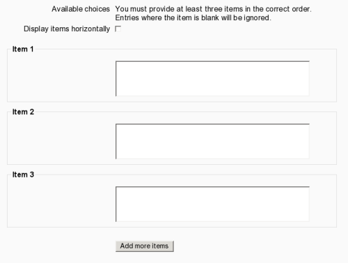 screenshot of ordering editing page